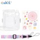 Clear Case Compatible With Polaroid Instax Mini12 Only, Crystal Case Includes Photo Transparent Storage Box, Strap, Sticker