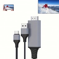 3 In 1 Cable Adapter Type C/Micro USB/cable For Phone MHL To Connector For HD interface Mirroring Phone To TV/Projector/Monitor HDTV 1080P Compatible With Phone Series XS/For Android 5.0 And IOS9 Aboveï¼ˆ2m/78.74 In Cableï¼‰