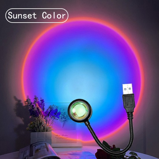 Sunset Projection Light LED Sunset Light Colorful RGB Romantic Atmosphere Light Photography Home Party Decoration Light