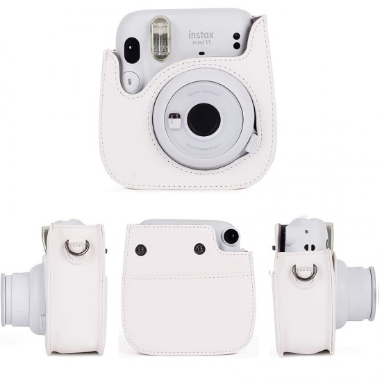 Instax Mini 11 Camera Case ,PU Leather Bag With Pocket And Adjustable Shoulder Strap Without Camera