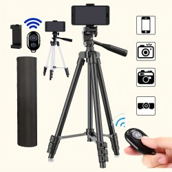 Vloging DSLR Flexible Tripod Extendable Travel Lightweight Stand Remote Control For Vlog Mobile Cell Phone Mount Camera Gopro Live