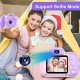 Mini Kids Camera Toys For 3 4 5 6 7 8 Year Old Girls Boys, Toddler Children Digital Video Camcorder Camera, Best Chritmas Birthday Festival Gift For Kids - 32G SD Card Included