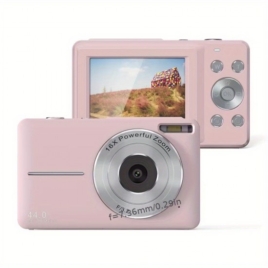 Student Digital Camera 16X Zoom 2.4 Inch Screen Student Mini Digital Camera (with 32G Memory Card)