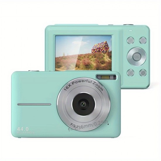 Student Digital Camera 16X Zoom 2.4 Inch Screen Student Mini Digital Camera (with 32G Memory Card)