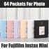 3 Inches 64 Pocket Photo Mini Instant Picture Storage For Fujifilm Instax Mini Instax Album