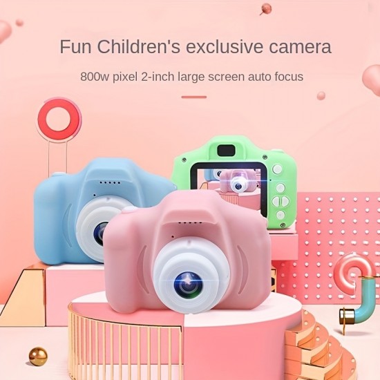 mini kids digital camera HD cartoon can take pictures kids mini kids camera toy kids birthday present gift box thansgiving christmas new year gift