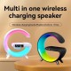 Wireless Speakers With Wireless Fast Charging, Rhythm RGB Light, Bar Smart Light, Sunrise Alarm Clock, Wake Up Light For Bedrooms, Dimmable Table Lamp