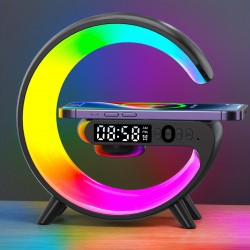 Multi-functional Wireless Charger Pad Stand Speaker TF RGB Night Light 15W Fast Charging Station For Smartphone