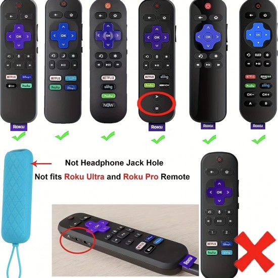 Remote Cover for Roku TV Remote Control, Battery Cover for TCL Hisense Roku TV Steaming Stick 4k 4K+ Roku Voice Remote