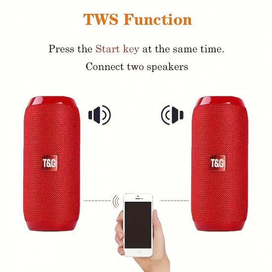 T&G117 Wireless Speakers,MusiBaby Speaker,Outdoor, Portable,TF\\Flach Drive Data Read,Wireless Speaker, Wireless5.3,Loud Stereo,Booming Bass-Charge Speakers For More Louder Volume And Longer Service Lifetimes