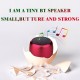 Portable Mini Music Player Speaker: Big Sound, Steel Cannon, HD Surround Sound - Perfect for Smartphones & Gifts!