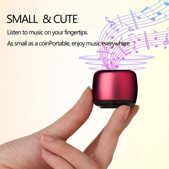 Portable Mini Music Player Speaker: Big Sound, Steel Cannon, HD Surround Sound - Perfect for Smartphones & Gifts!