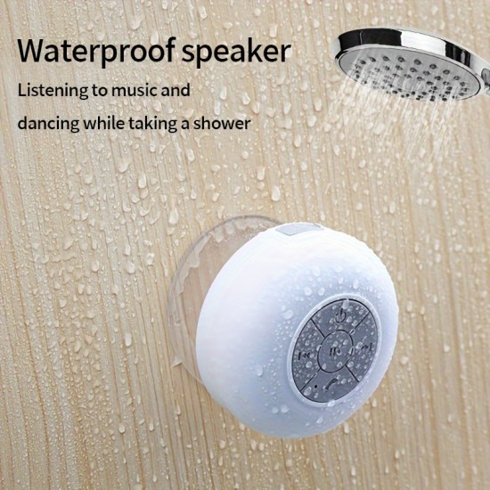 IPX4 Waterproof Portable Wireless Shower Speakers - Perfect For Bathroom, Car, Home & Bedroom - 2 Hours Battery Life & Suction Cup - A Great Gift For Friends