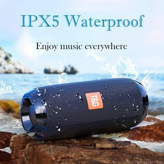 Portable Wireless Bass Speaker: Enjoy Music Anywhere With T&G's Charging Cable, Aux Cable, FM TF USB Plug-in Card!