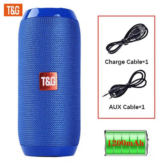 Portable Wireless Bass Speaker: Enjoy Music Anywhere With T&G's Charging Cable, Aux Cable, FM TF USB Plug-in Card!