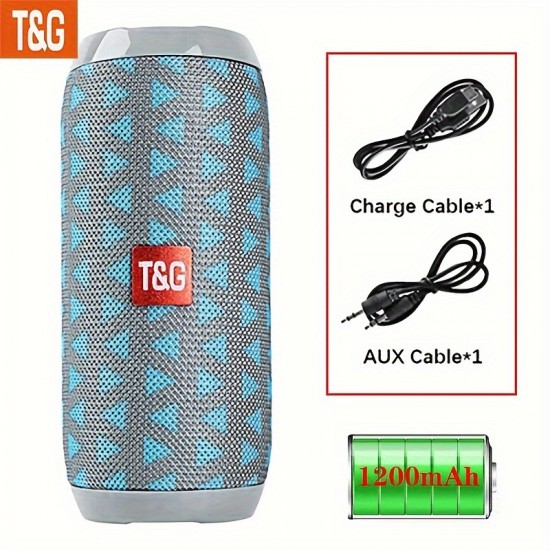 Portable Wireless Bass Speaker: Enjoy Music Anywhere With T&G's Charging Cable, Aux Cable, FM TF USB Plug-in Card!