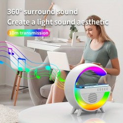 Mini Desktop Wireless Speaker; Wireless Desktop Mobile Phone Wireless Charging Colorful Ambient Light Ambient Speaker