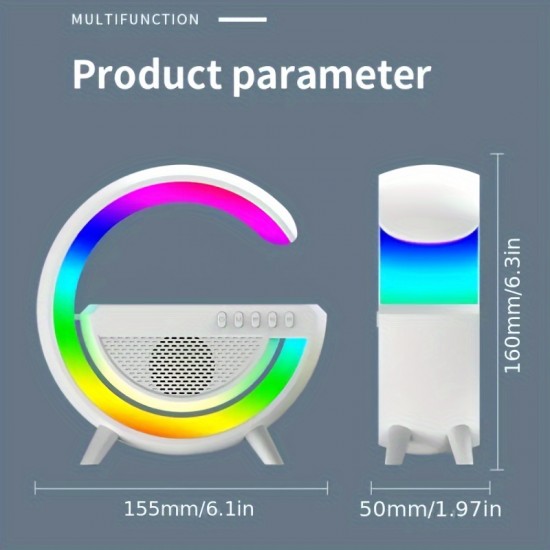 Mini Desktop Wireless Speaker; Wireless Desktop Mobile Phone Wireless Charging Colorful Ambient Light Ambient Speaker