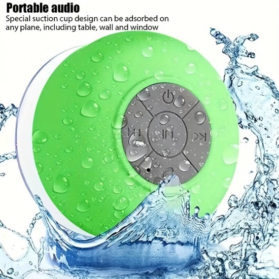 IPX4 Waterproof Portable Wireless Shower Speaker - Perfect for Bathroom, Car, Home & Bedroom - 2 Hours Battery Life & Suction Cup - A Great Gift