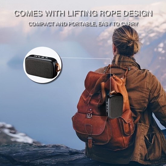 Outdoor Portable Wireless Stereo Speaker - Supports Hands-free Calls, TF Card/USB Connection To Mobile Phone/tablet/U Disk/wireless 5.0 Speaker - Large Volume - Ideal For Outdoor/camping/travel/party/family/with Lifting Rope For Easy Portability .