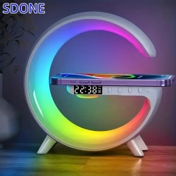 G63 Intelligent Lamp Wireless Speakers Atmosphere Bedside Lamp With Wireless Charging Fuction For Smartphones, Wake Up Light Music Rhythm Light