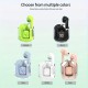 TWS True Wireless Audio Earphones, Macaron Color Scheme, High-definition Transparent LED Display Screen, Wearable Lanyard, In Ear Earphones, High Battery Life, No Call Delay