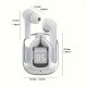 TWS True Wireless Audio Earphones, Macaron Color Scheme, High-definition Transparent LED Display Screen, Wearable Lanyard, In Ear Earphones, High Battery Life, No Call Delay