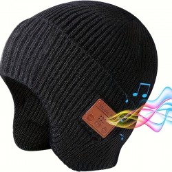 Wireless Beanie Hat With Headphones, Built-in Microphone And Stereo Speakers Upgrade Music Knitted Hat, Unisex USB Rechargeable Headphones Music Hat