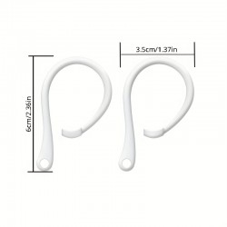 1 Pair Ear Hook Soft Silicone TPU Protective Earhooks Anti-lost Earhooks Earphone Holder For AirPods (AirPods Not Included)