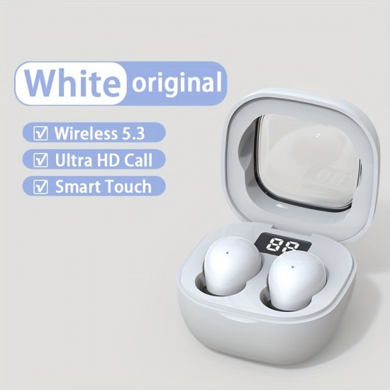 Mini Headphones 5.3 True Wireless In-Ear Earphones, Noise Cancelling,Invisible,HiFi Sound Quality, Sport,sport,sleep, In-Class Invisible Wear