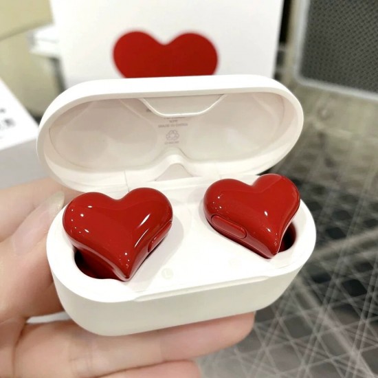 Fashionable Wireless TWS Earbuds - Heart Buds BT Earphones - Perfect For Gaming, Students & Women!