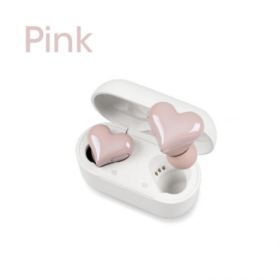 Fashionable Wireless TWS Earbuds - Heart Buds BT Earphones - Perfect For Gaming, Students & Women!