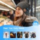 Christmas Gift Wireless Beanie Hat Outdoor Snowy Use Velvet Insulation Large Plaid Music Earphones Knitted Hat