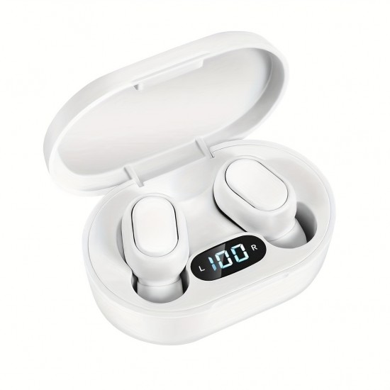 Noise Cancelling Wireless Earbuds With Mic - LED Display & Control - For iPhone & Xiaomi - Sport Earphones