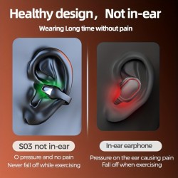 New Bt 5.2 Wireless Headphones Bone Conduction Noise  Reduction Bt Earphones Stereo Music Headset Waterproof Sports Earphone Birthday Gifts Christmas Gifts