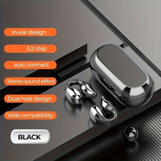 New Bt 5.2 Wireless Headphones Bone Conduction Noise  Reduction Bt Earphones Stereo Music Headset Waterproof Sports Earphone Birthday Gifts Christmas Gifts