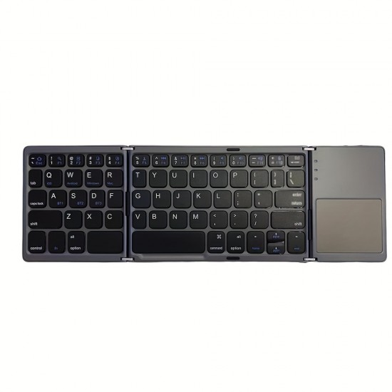 B033 Wireless Three Fold Keyboard Computer Office Mute Ultra-thin Portable Keyboard Three System