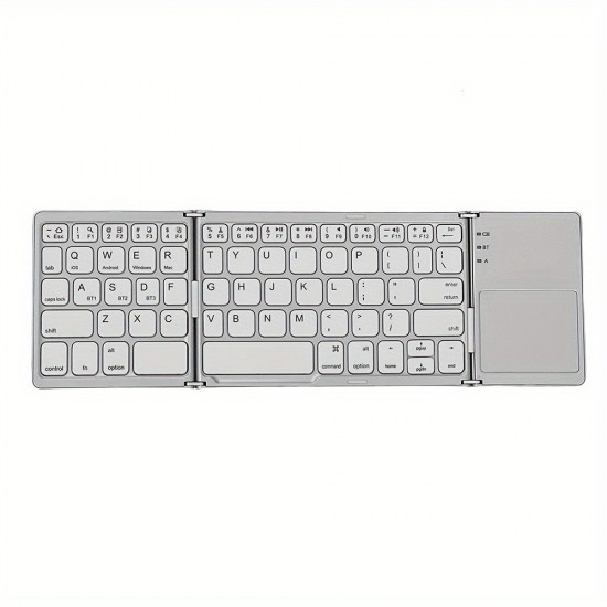 B033 Wireless Three Fold Keyboard Computer Office Mute Ultra-thin Portable Keyboard Three System