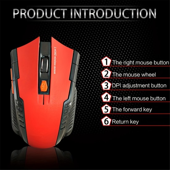 Mini 2.4GHz Wireless Mouse With USB Receiver Gamer 1600DPI Mice For Computer PC Laptop Computer Mice Gaming Laser Optical