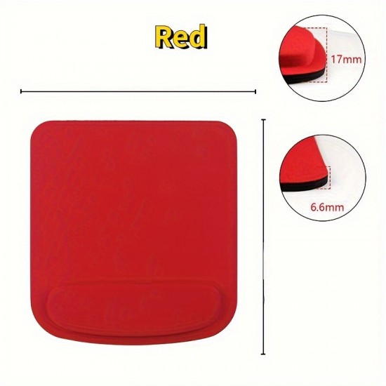 1 Multicolor PC Mouse Pad Support With Hand Rest Esport Mousepad Solid Color Mice Mat Comfortable Mouse Pad Gift For Birthday/Valentines/Easter/Boy/Girlfriends