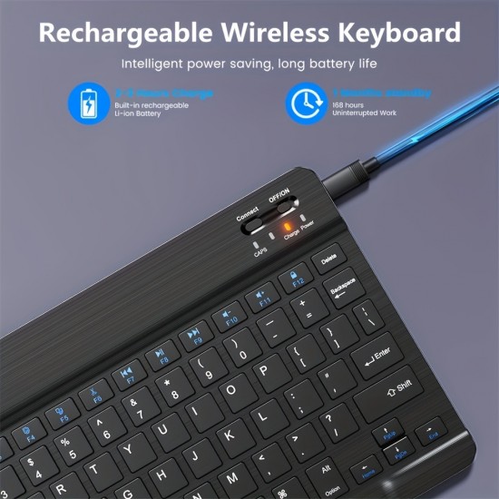 Wireless Keyboard And Mouse For Android IOS  Tablet For IPad Air Pro Mini English Keyboard