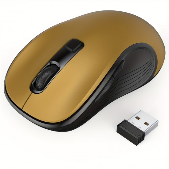 Wireless Mouse,  Computer Mouse Wireless 2.4G USB Cordless Mouse With 3 Adjustable DPI, 6 Buttons, Ergonomic Portable Silent Mouse For Laptop PC Mac