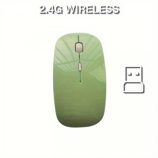 2.4GHz Wireless Mouse 1600 Three-speed DPI Adjustable USB Optical Computer Mouse 2.4G Receiver Ultra-Thin Mouse Suitable For MacBook Pro/MacBook Air/Mac/iPad/IPhone Tablet Phone For Windows Android Portable Mute Button