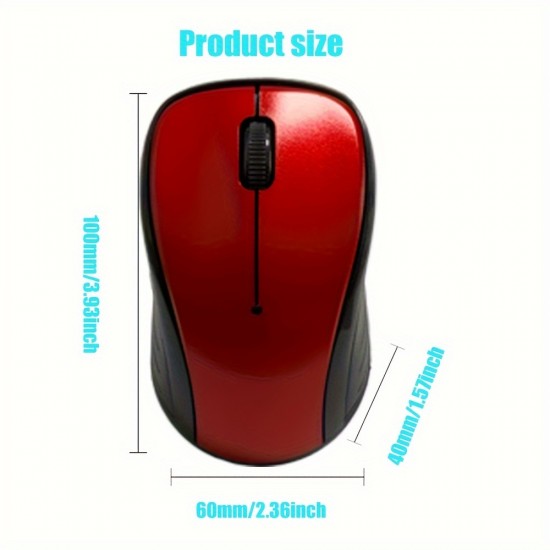 1pc 2.4GHz wireless mouse optical mouse game console with USB receiver game mouse for computer, office, PC, laptop accessories