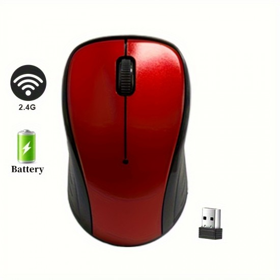 1pc 2.4GHz wireless mouse optical mouse game console with USB receiver game mouse for computer, office, PC, laptop accessories