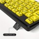 USB Wired Large Character Yellow Keyboard Suitable For Elderly People With Presbyopia For Office And Home Use