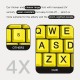 USB Wired Large Character Yellow Keyboard Suitable For Elderly People With Presbyopia For Office And Home Use