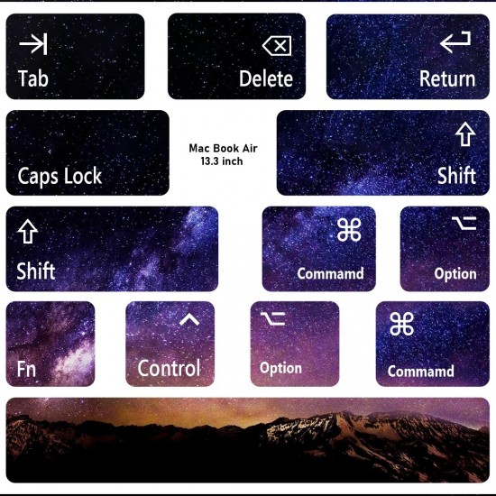 Partial Keyboard Sticker Suitable For Apple Computer MacBook Air