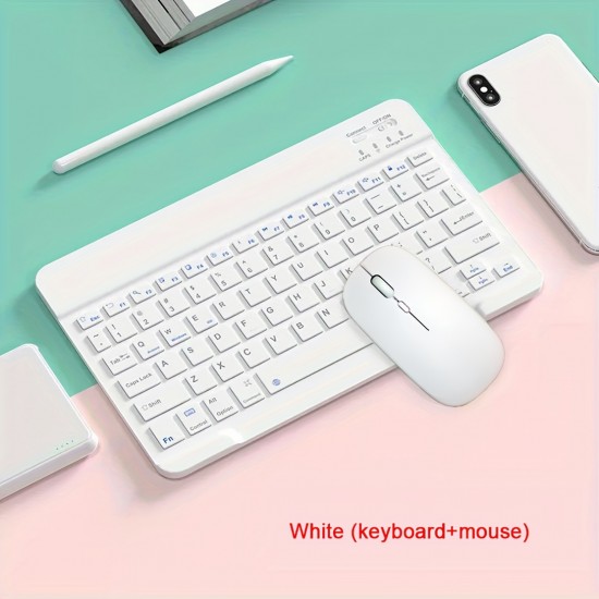 Wireless Keyboard And Mouse Set, Mini Portable, Mute Keyboard Charging, Suitable For IPad, Tablet, Laptop, Office Computer Keyboard