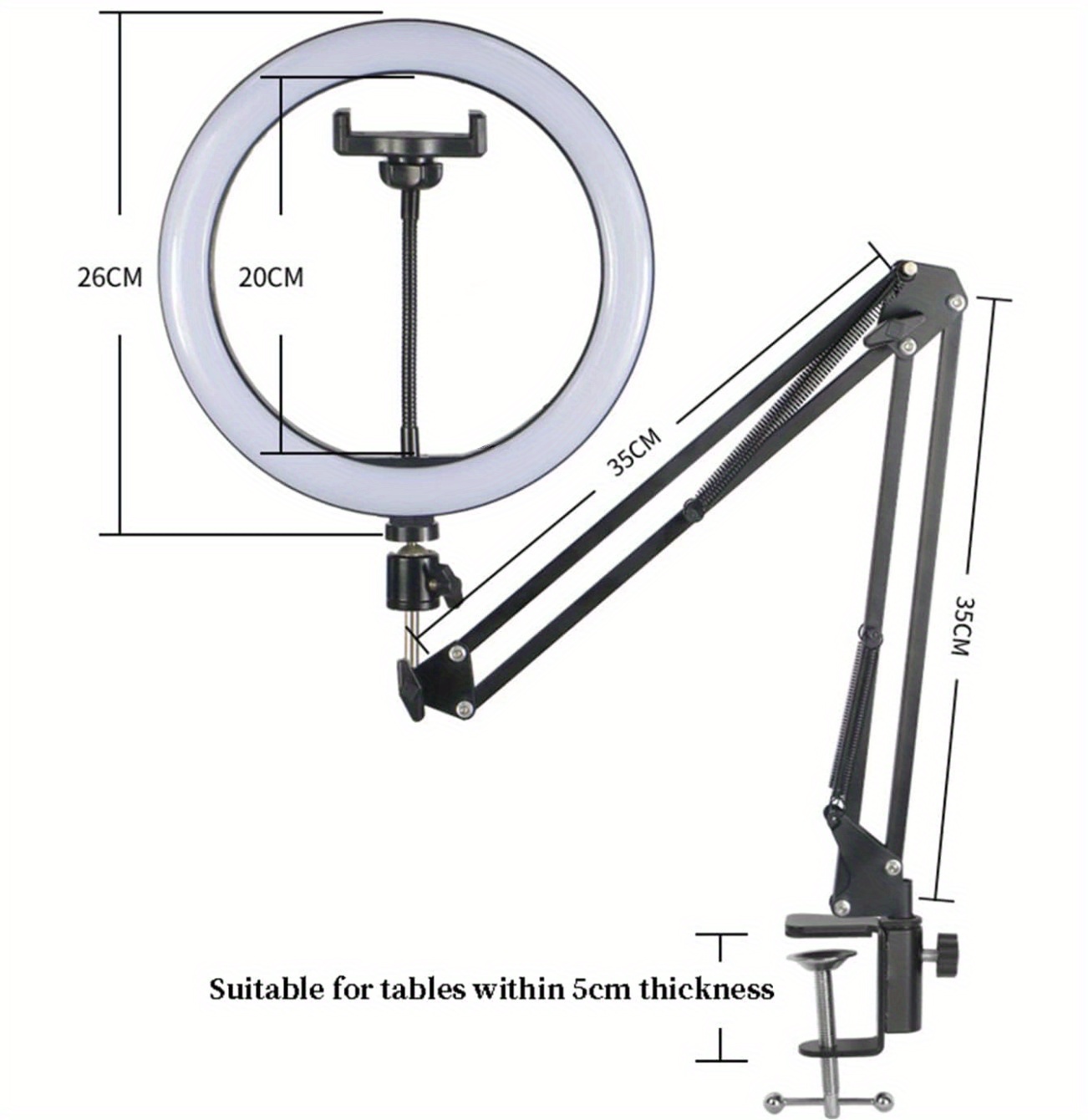 suspension arm holder with 10 inch light details 7